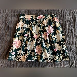 Xhilaration floral skirt, green, XS
